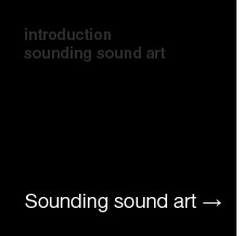 Sounding sound art
